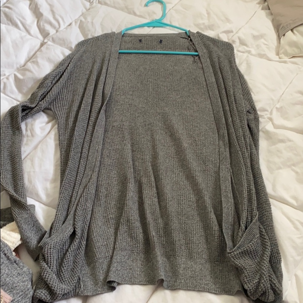 Gray cardigan